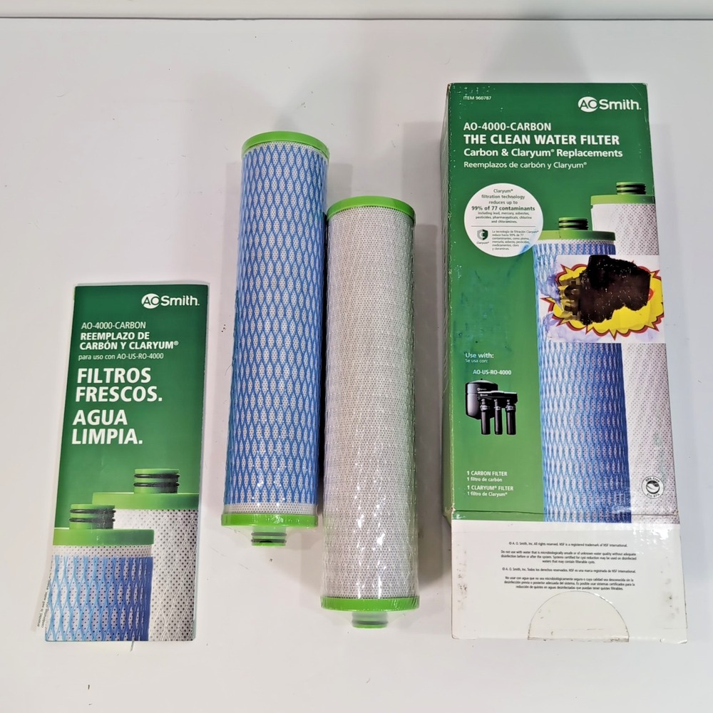 A.O. Smith Carbon & Claryum Filter Replacement AO-4000-CARBON ( New )